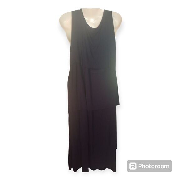 Design history layered sleeveless viscose maxi dress - Picture 3 of 9